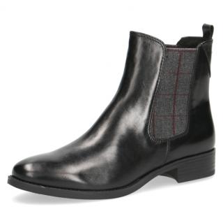 Kožená kotníková obuv 9-9-25337-29-922 Caprice černá Velikost: 38,5, Barva: blk nappa