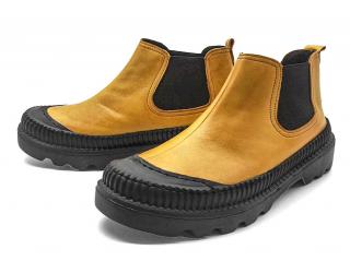 Kožené kotníkové boty s chelsea obutím IBERIUS 5082-493 žlutá Velikost: 38, Barva: žlutá