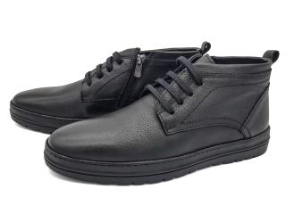 Pánské kotníkové boty na zip 204-2719/A,B WILD černá Velikost: 45, Barva: černá