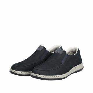 Pánské kožené polobotky 17359-14 Rieker modré Velikost: 41, Barva: blau