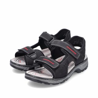 Pánské kožené sandály 21760-00 Rieker černá Velikost: 41, Barva: schwarz