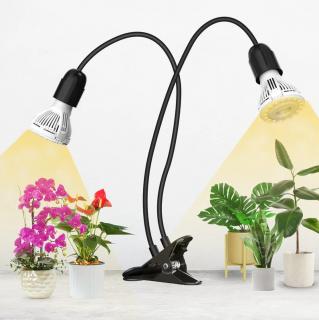 Černá lampička s klipem 2x 10W Sansi (+časovač)