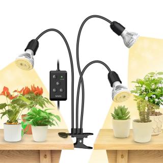 Černá lampička s klipem 3x 10W Sansi (+časovač)