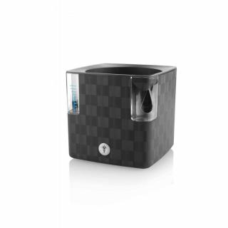 Plastkon Cobble chytrý květináč Antracit, 15x15x14 cm