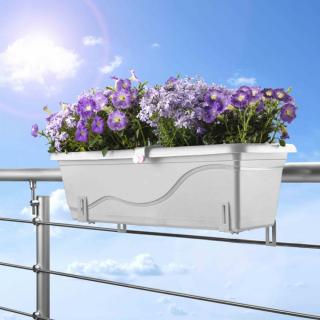 Plastkon samozavlažovací truhlík Extra Line Smart Bílá, 79.5x21x17 cm