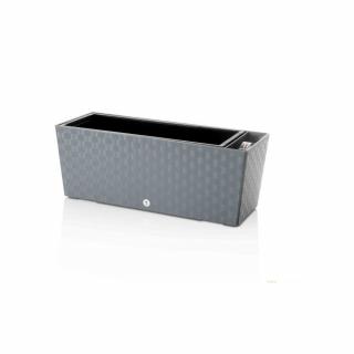 Plastkon samozavlažovací truhlík Supreme Kamenná šedá, 49,5x19,3x19 cm