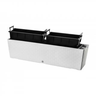 Plastkon samozavlažovací truhlík Supreme Kamenná šedá, 74.6x19.3x19 cm