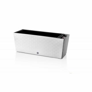 Plastkon samozavlažovací truhlík Supreme Ledově bílá, 49,5x19,3x19 cm