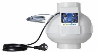 Ventilátor Prima Klima 125mm, 680 m3/h - regulace teploty a min. otáček, EC motor