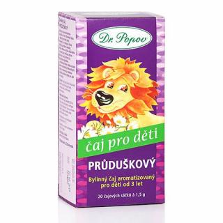 Dr. Popov dětský bylinný průduškový čaj, porcovaný, 30 g