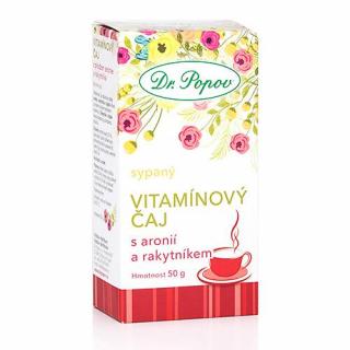 Dr.Popov Vitamínový bylinný čaj s aronií a rakytníkem, sypaný, 30 g