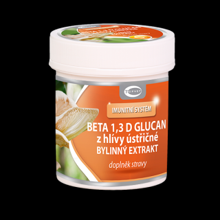 TOPVET Beta 1,3 D glucan z hlívy ústřičné bylinný extrakt 60 ks
