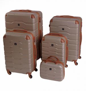 Cestovní kufr BERTOO Firenze - champagne set 5v1