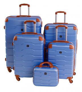 Cestovní kufr BERTOO Firenze - modrý set 5v1