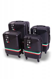 Cestovní kufr BERTOO Milano - černý set 4v1