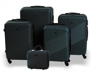 Cestovní kufr BERTOO Milano - černý set 5v1