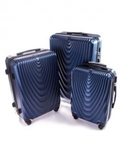 Cestovní kufr RGL 663 tmavě modrý - Set 3v1  92l, 68l, 33l