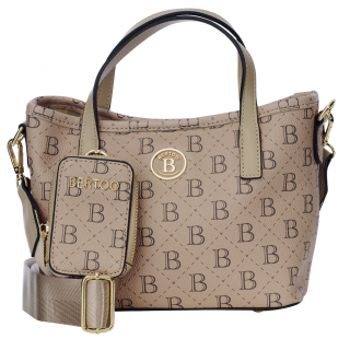 Dámská kabelka BERTOO Sara beige logo