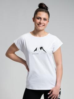 Dámské tričko ALTA bílé Láska hory přenáší Velikost: XS/36