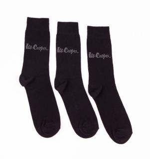Pánské ponožky LEE COOPER anksocks 0725/black Velikost: 43/46