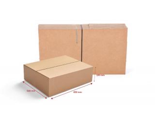 Kartonová klopová krabice rozměr 650x500x100mm 3VL - tm=3,0mm,