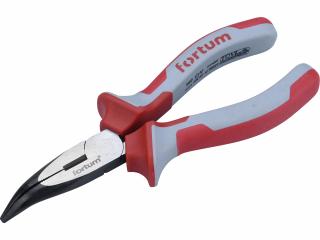 Kleště půlkulaté zahnuté (nosovky) FORTUM, 160mm, 61CrV5