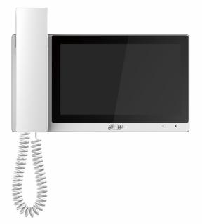 Bytový monitor IP, dotykový 7" 1024x600, 12VDC/PoE 802.3af, paměť, alarm porty, bilý, CZ menu