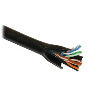 Kabel UTP, drát, 4pár, Cat 5e, PE+PE, Dca, venkovní dvouplášť, balení 305m