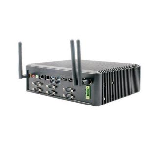 MiniPC, Intel Celeron 3865U 2x 1,8GHz, So-DIMM, HDMI+DP, 8x USB2.0/3.0, 6x COM, 9-36V, TDP 15W, fanless