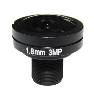 Objektiv Rybí oko, 1,8mm, M12, úhel 185 st., formát 1/1,8", s IR přizpůsobením, 3Mpix