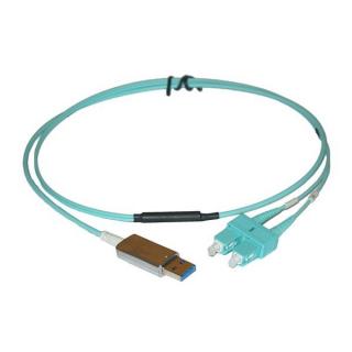 Optické propojení a optické oddělení USB 3.0, SC konektory, 1m, jedna strana