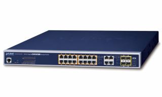 Planet GS-4210-16UP4C Ultra PoE switch L2/L4, 20(16 PoE)x 1000Base-T, 4x SFP, Web/SNMPv3, 802.3at-400W