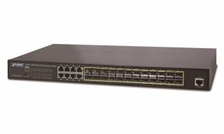 Planet GS-5220-16S8CR L2/L3 switch 24x SFP(DDM) 100/1000Base-X, 8x 1000Base-T, AC+DC, Web/SNMP, QoS, IPv6