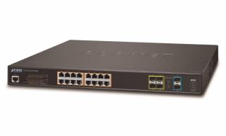 Planet GS-5220-16UP4S2X, Smart Ultra PoE switch 16x TP, 4x SFP, 2x SFP+ 10Gbase-X, Web+ONVIF, 802.3bt-400W