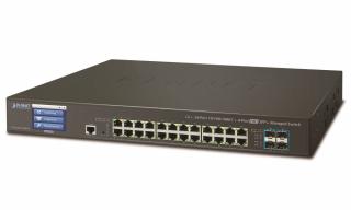 PLANET GS-5220-24T4XV, L3 Smart switch 24xGb, 4x SFP+ 10Gbase-X, Web/LCD+ONVIF