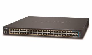 Planet GS-5220-48P4X, PoE switch 48x TP 100/1000, 4x 10G SFP+, L3, Web/SNMPv3+ ONVIF, 802.3at-400W