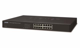 PLANET GSW-1601 Switch 16 x 10/100/1000, kov, rackmount, fanless