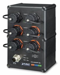 Planet IGS-604HPT, vodotěsný PoE switch 6x 1000Base-T z toho 4x PoE 802.3at