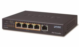 Planet POE-E304, Ultra PoE gigabit ethernet extender, 1+4x 1000Base-T, IEEE802.3at (50W), ESD+EFT