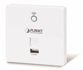 Planet WNAP-W2200UE, AP/router/repeater 802.11b/g/n, 300Mbps, 2x2dBi, IAPP, 16 klientů, PoE, USB nabíječka, do zdi