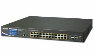 Planet WS-2864PVR, WLAN kontrolér pro 64x AP, 4x 10Gb SFP+, 24x 1Gbps, PoE 802.3at 400W, L3 Web/SNMP, VLAN, ACL, IGMP