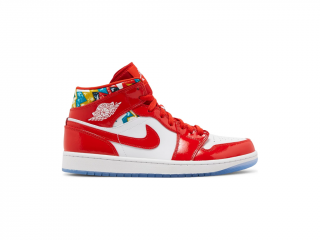 Jordan 1 Mid Barcelona Sweater Red Patent Velikost: 43