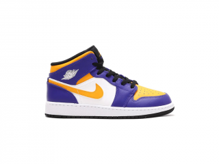 Jordan 1 Mid Lakers (2022) (GS) Velikost: 37.5