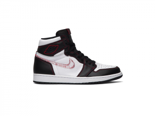 Jordan 1 Retro High Defiant White Black Gym Red Velikost: 40.5