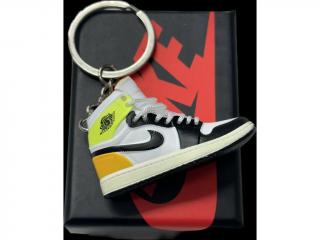 Jordan 1 White Black Volt University Gold - Sneakers Přívěšek na klíče