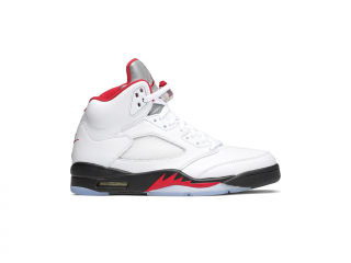 Jordan 5 Retro Fire Red Silver Tongue Velikost: 41