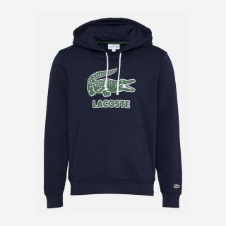 Lacoste Mikina Tmavě Modrá s kapucí Velikost: L