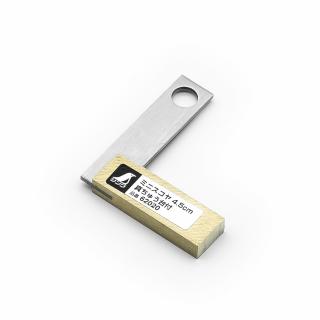 Nerezový mini úhelník SHINWA s robustní mosaznou základnou - 45 mm