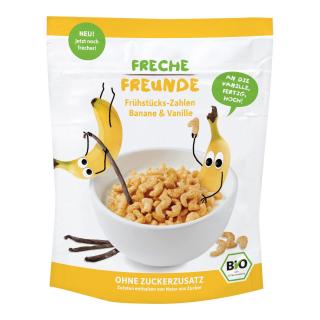 FRECHE FREUNDE BIO Cereálie křupavá čísla Banán a vanilka 125 g, 12m+