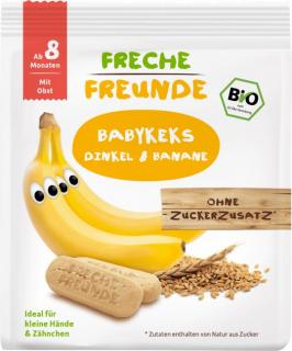 FRECHE FREUNDE BIO Sušenky Špalda a banán 100 g, 8m+